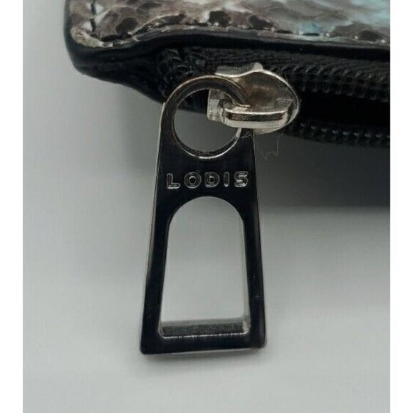 LODIS  Envelope Credit Card Holder Multi Color Reptile Leather - Picture 7 of 8